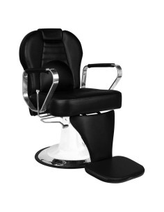 Gabbiano fotel barberski Tiziano biało czarny