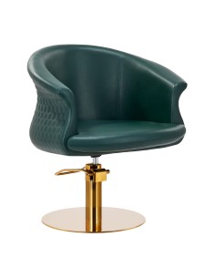 Gabbiano fotel fryzjerski Wersal złoto butelkowa zieleń
