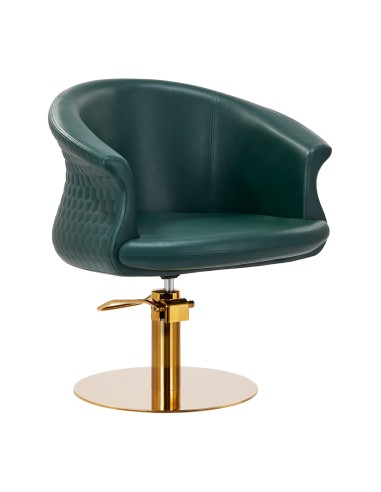 Gabbiano fotel fryzjerski Wersal złoto butelkowa zieleń