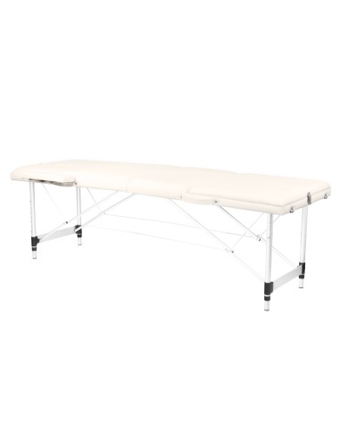 Stół składany do masażu aluminiowy komfort Activ Fizjo 3 segmentowy cream